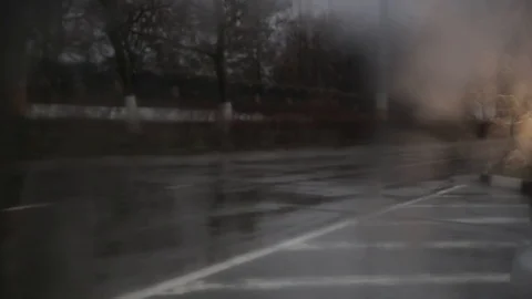 Misted window in the car Stock Footage 104220443