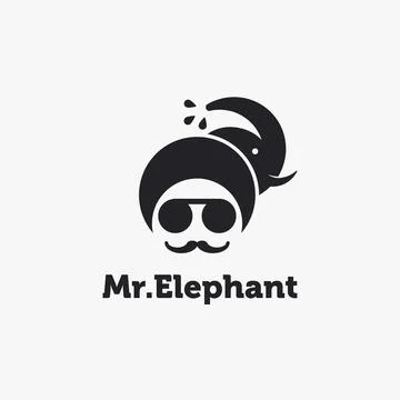 Mister Elephant logo vector template Stock Illustration