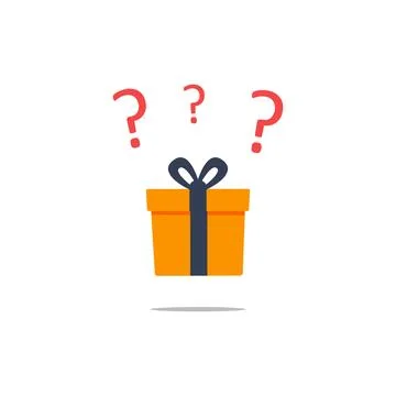Mistery gift box. vector illustration Stock Illustration