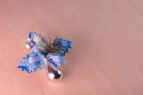 Mistletoe berries and pine branches Stock Photos
