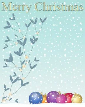 Mistletoe christmas Illustrazione stock