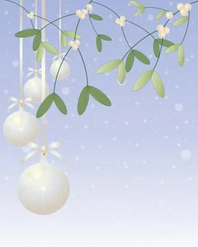 Mistletoe decoration Stock Illustration