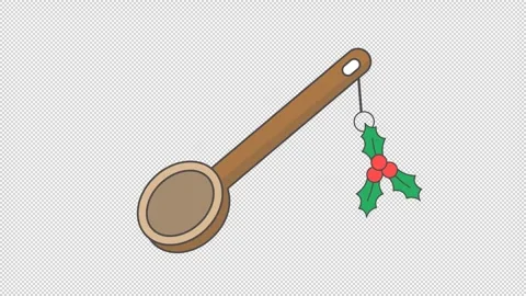 Mistletoe measuring spoon 스톡 동영상 322202989