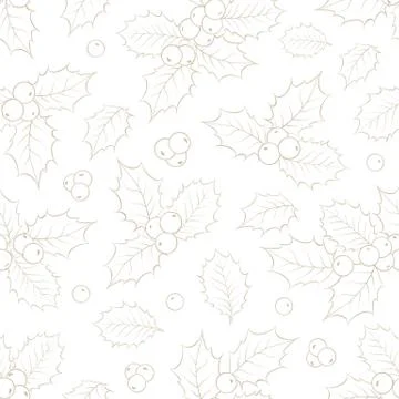 Mistletoe seamless pattern for christmas theme. Stock-Illustration