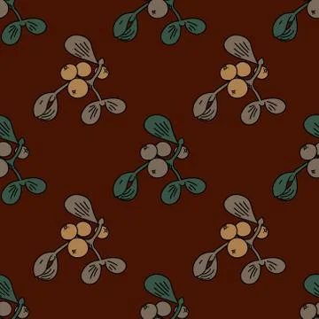 Mistletoe seamless pattern Stock Illustration