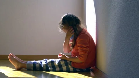 Mistreated child Stock Footage 139135750