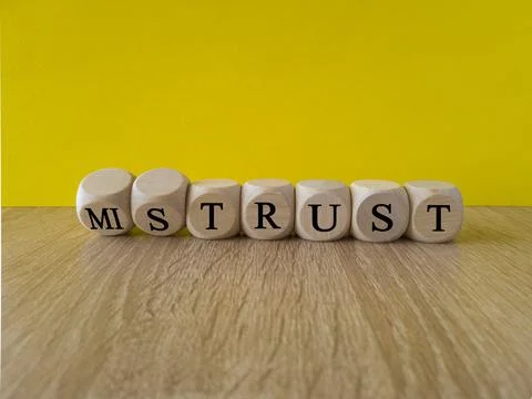 Mistrust or trust symbol. Stock Photos