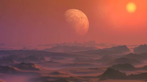 Misty Alien Planet Stock Footage 126952365