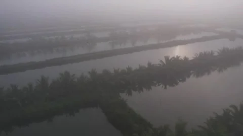 Misty Annamite Range Aerial, Tranquil Dawn Stock Footage 265951221