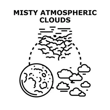 Misty atmospheric clouds concept vector illustration Stock Illustration