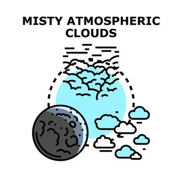 Misty atmospheric clouds concept vector illustration Stock Illustration