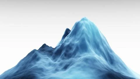 Misty blue gradient mountain range with textured surface. Stock Illustration