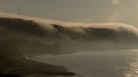 Misty Cliffs of Dover - Timelapse - 4K - 23.98 fps - England - UK Stock Footage 147491722