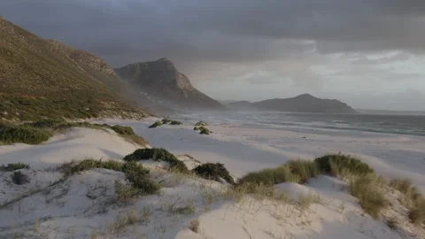 Misty Cliffs Dunes Stock Stock Footage 169075140