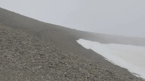 Misty Clouds Rolling Over Mountain Pass, 4K, CLog Stock Footage 200855953