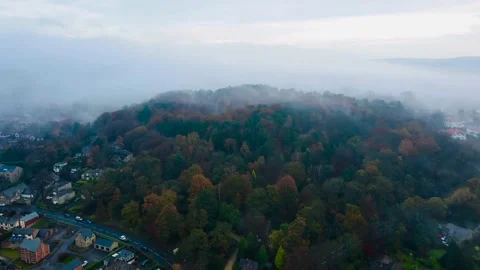Misty Drone Flight Stock Footage 150240181