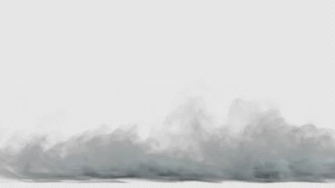 Misty Fog Wind Flowing Loop on Alpha Vídeo Stock 343806337