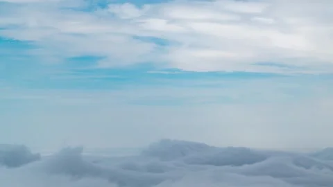 Misty Forest Canopy Time-Lapse in Tatra Mountains, Summer Day Stock Footage 308193634