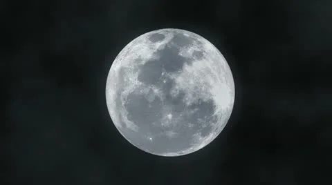 Misty Full Moon Stock Footage 21159150