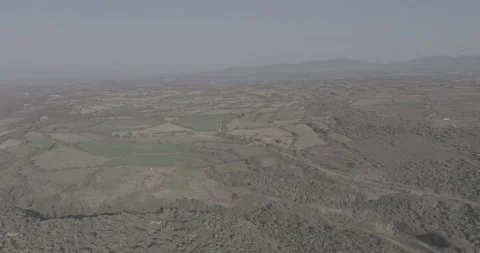Misty Heights: Drone's Eye View of a Town on the Water's Edge Stock Footage 322127951