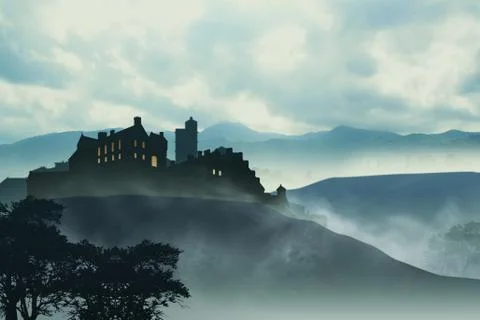 Misty Hills Stock Photos