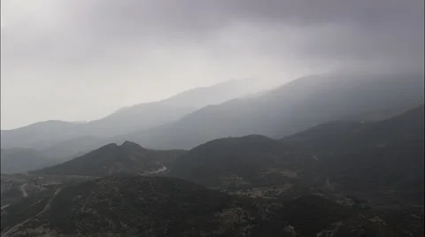 Misty hills, scenic Stock Footage 66824195