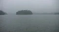 Misty islands with light rain. 2 shots. HD Footage