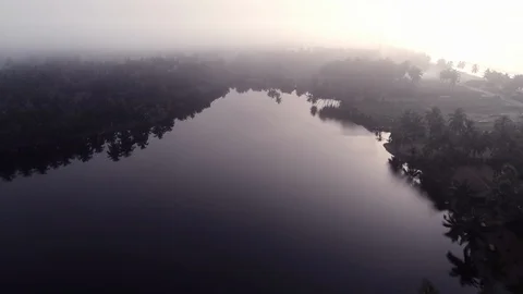 Misty laguna view Stock Footage 104671950