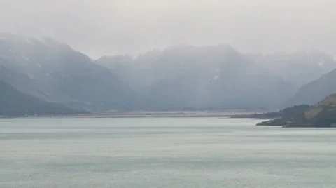 Misty lake Stock Footage 1791758