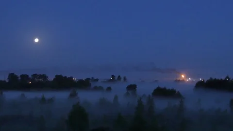 Misty Landscape Stock Footage 89440370