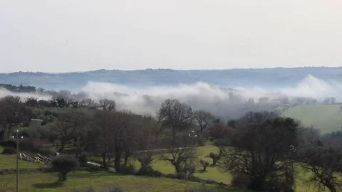 Misty landscape Stock Footage 124200213