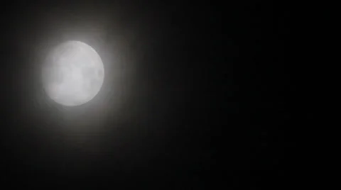 Misty moon path in night sky Stockbeeldmateriaal 22825459