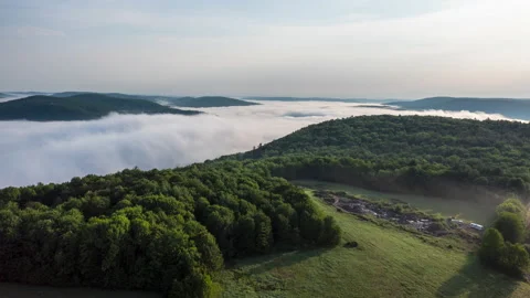 Misty Morning Hyperlapse Stock Footage 196168553