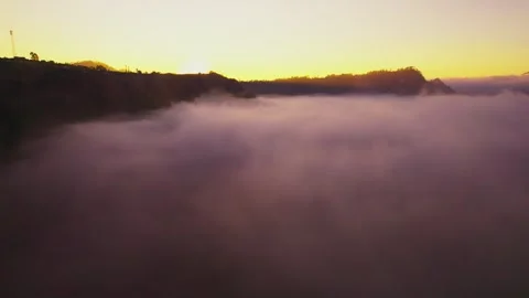 Misty mountain Stock Footage 303748823