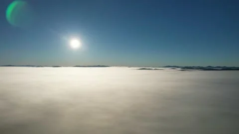 Misty Mountain Heavenly Clouds Stock Footage 221111293