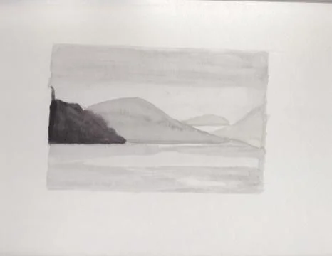 Misty mountain Stock Illustration