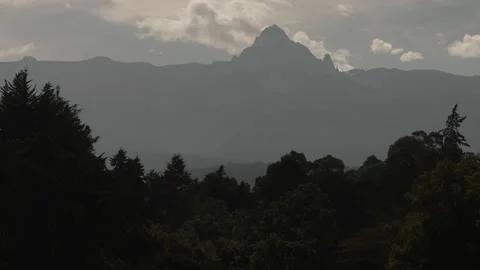 Misty Mountain Kenya Range at Dawn Highlands Stock Footage 333217042