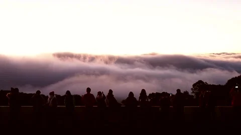 Misty mountain landscape Stock Footage 218081769