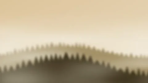 Misty mountain range with soft gradient colors. 2d animation Video stock 345876820