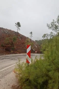 Misty mountain road Foto stock