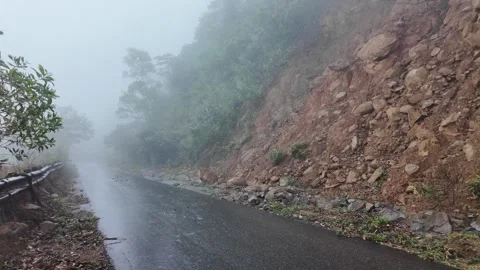 Misty Mountain Road Serenity Stock Footage 284147413