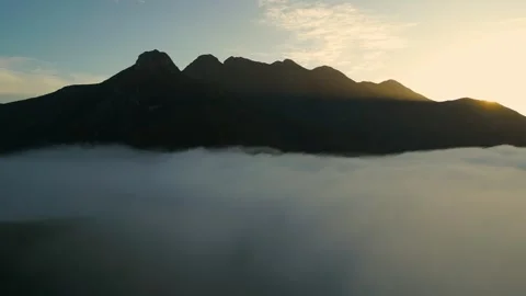 Misty Mountain Sunrise Stock Footage 260294711