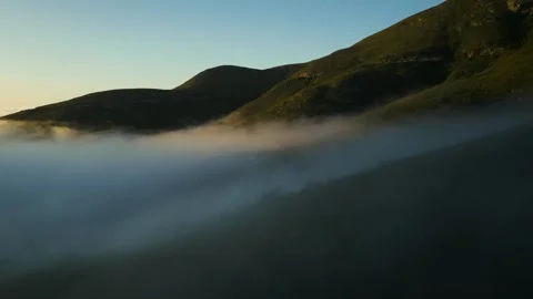 Misty Mountain Sunrise Rolling Clouds Stock Footage 260295781