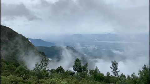 Misty Mountain view Stock Footage 299141418
