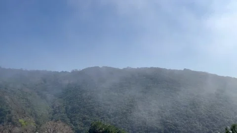 Misty mountains blue sky Stock Footage 240325916