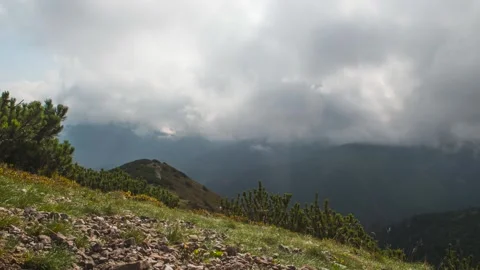 Misty Mountains – Cloud Formation Timelapse in 4K Stock Footage 303963383