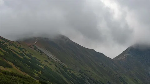 Misty Mountains – Dramatic Cloud Formation Timelapse in 4K Stock Footage 303849678