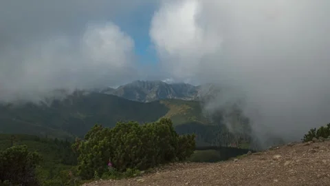 Misty Mountains – Dramatic Cloud Formation Timelapse in 4K Stock Footage 303960753