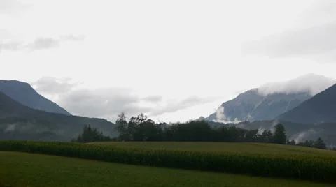 Misty mountains Stock Footage 29654732