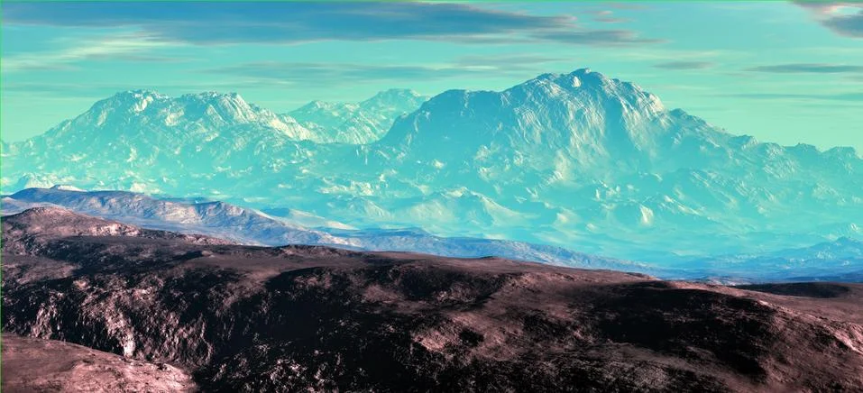 Misty mountains Stockillustratie